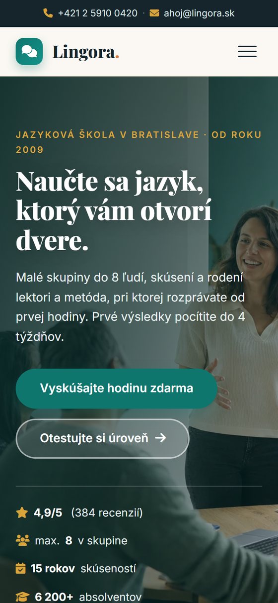 Lingora mobilná verzia