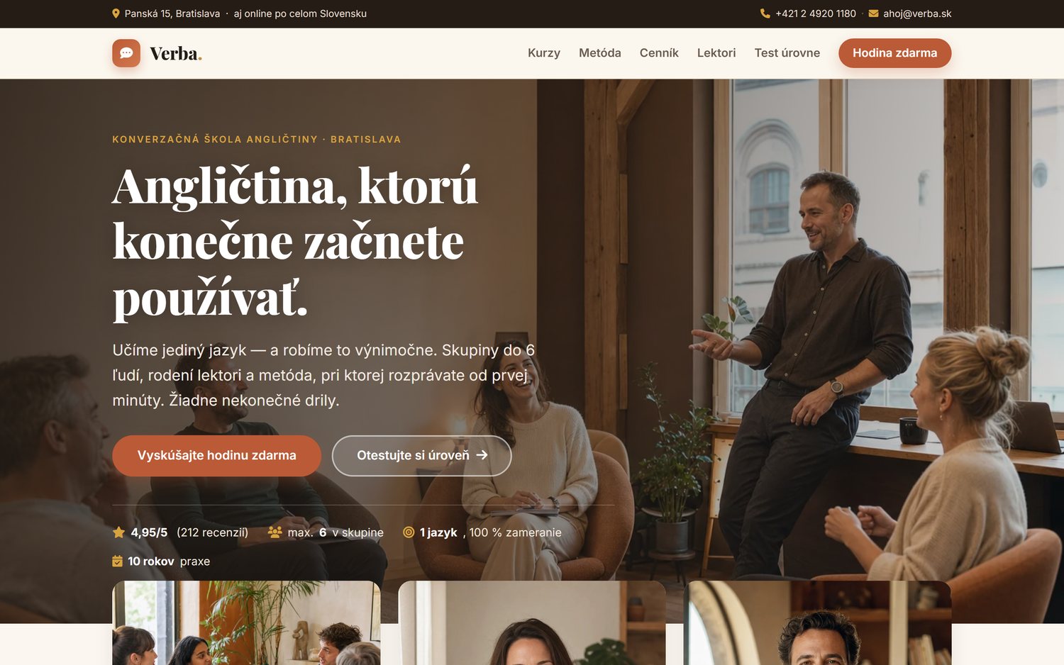 Verba — Konverzačná škola